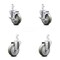 Service Caster 4 Inch Gray Polyurethane Wheel Swivel 7/8 Inch Square Stem Caster Brakes, 2PK SCC-SQ20S414-PPUB-GRY-TLB-78-2-S-2 - alternate 2